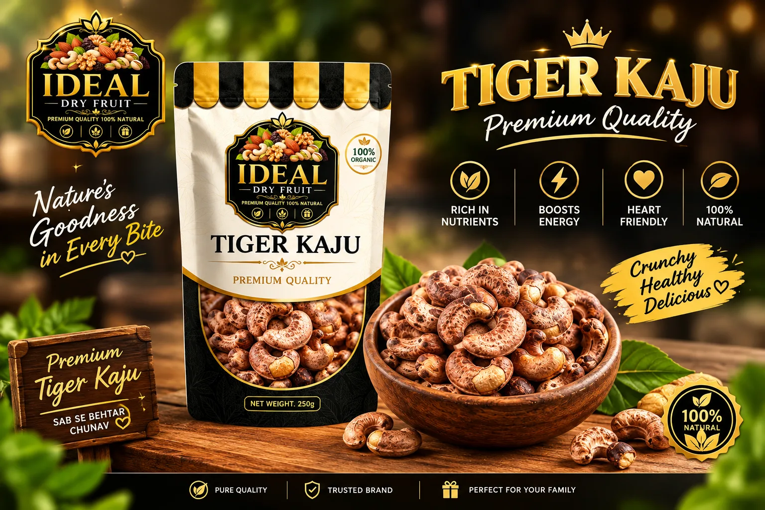 Roasted Tiger Cashew Nuts250gm/500gm/1kg