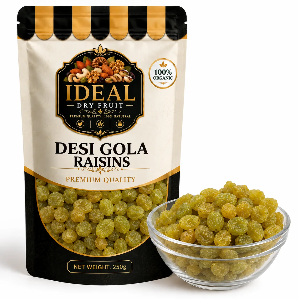 Desi Gola Raisins 250gm/500gm/1kg